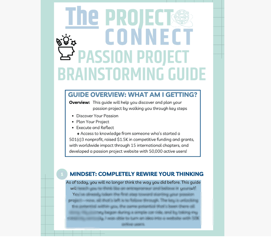 Get our Passion Project Guide & Start Your Organization Now!